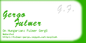 gergo fulmer business card